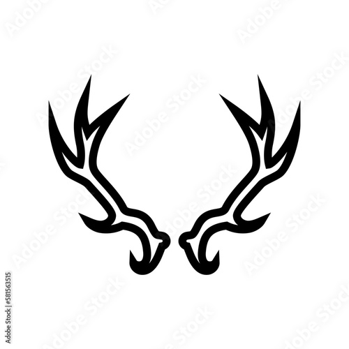 deer wildlife animal line icon vector illustration © vectorwin