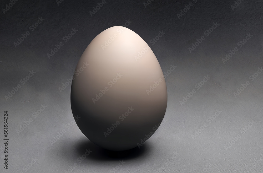 Black chicken egg on dark black background with soft light close-up. Generative AI. Black chicken egg on dark black background with soft light close-up. Generative AI.
