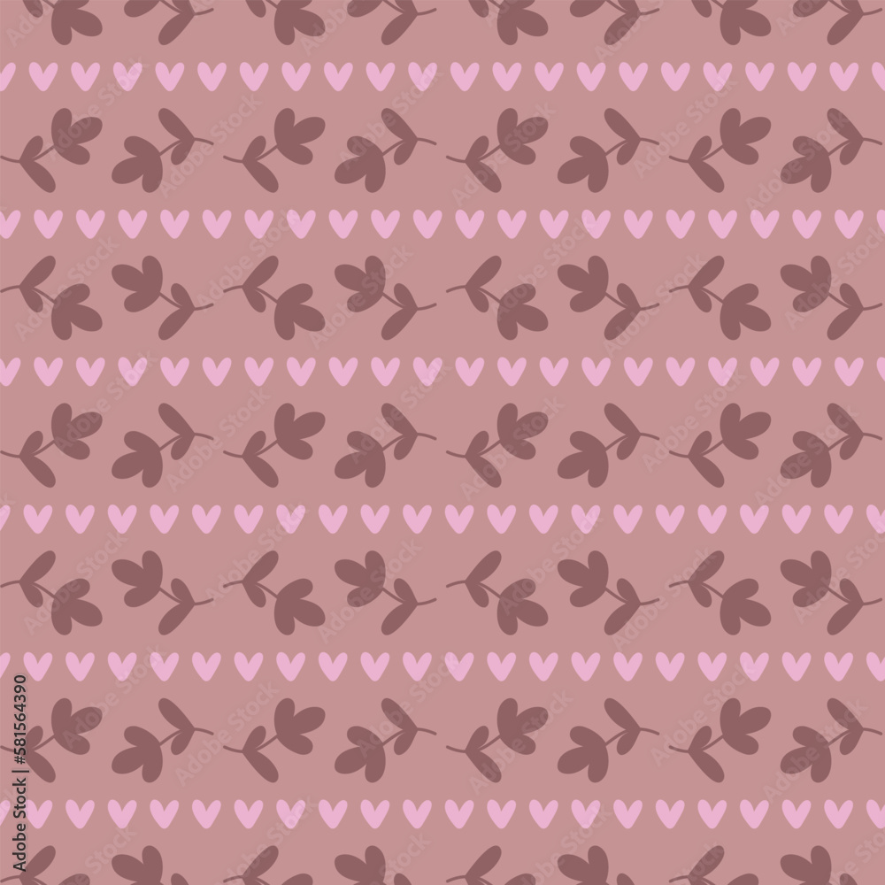 Seamless pattern with branches. Print for textile, wallpaper, covers, surface. For fashion fabric. Retro stylization.
