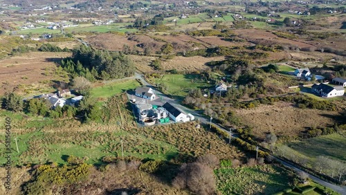 Aerial view of the water plant at Gortahork in County Donegal, Republic of Ireland photo