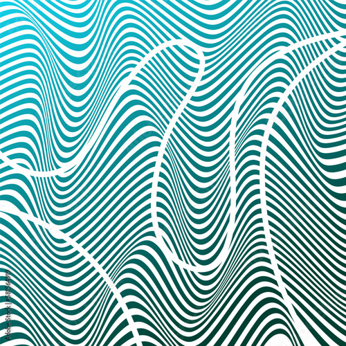 ILLUSTRATION ABSTRACT COLORFUL GRADIENT WAVY LINES PATTERN BACKGROUND. COVER DESIGN 