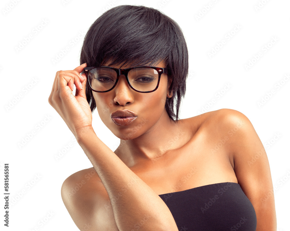 Mhmmm, I like what I see. Studio portrait of a young african woman pulling a duck face for the camera. Mhmmm, I like what I see. Studio portrait of a young african woman pulling a duck face for the camera.