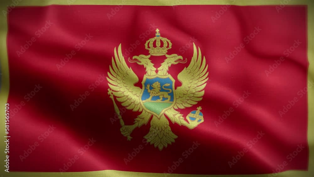 4K Textured Flag of Montenegro Animation Stock Video - Montenegrin Flag Waving in Loop - Highly Detailed Montenegro Flag Stock Video 4K Textured Flag of Montenegro Animation Stock Video - Montenegrin Flag Waving in Loop - Highly Detailed Montenegro Flag Stock Video