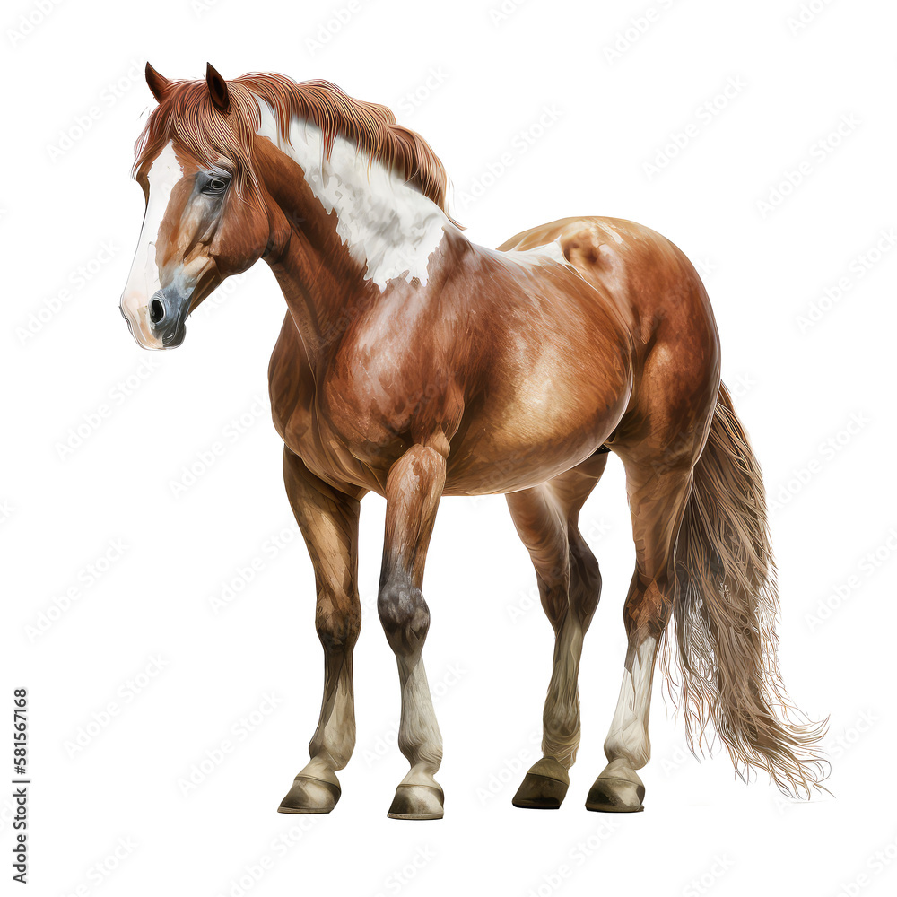Obraz premium horse isolated on white background