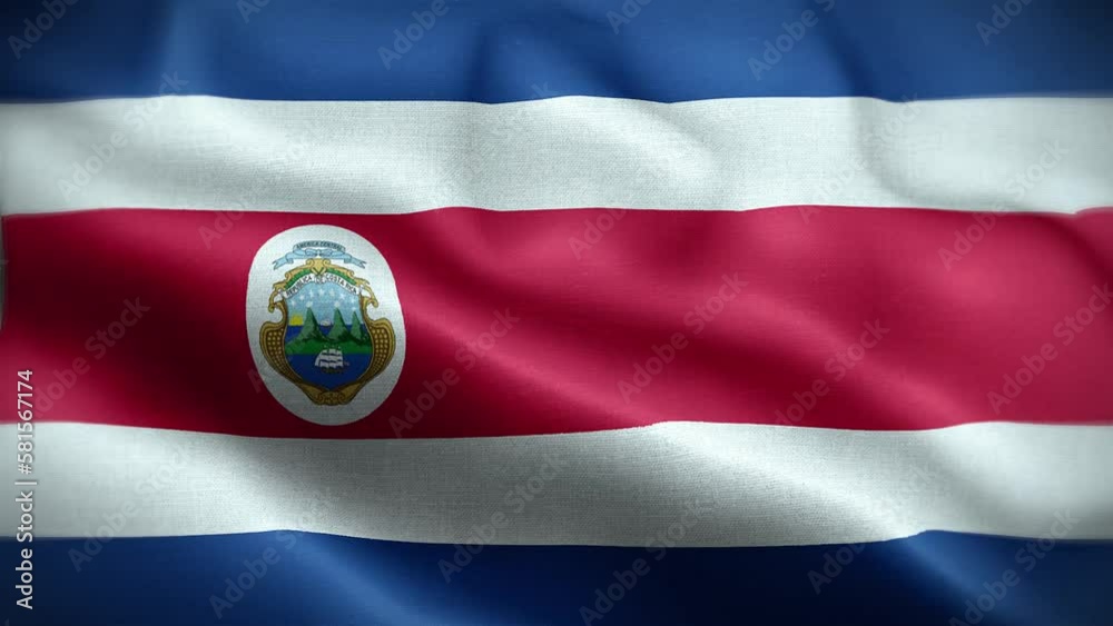 4K Textured Flag of Costa Rica Animation Stock Video - Costa Rican Flag Waving in Loop - Highly Detailed Costa Rica Flag Stock Video stock video 4K Textured Flag of Costa Rica Animation Stock Video - Costa Rican Flag Waving in Loop - Highly Detailed Costa Rica Flag Stock Video stock video