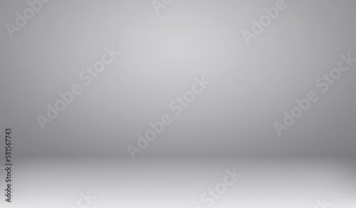 White room background. Abstract empty studio. Horizontal bg. Light scene for product. Simple grey neutral color backdrop. Gray gradient table. Texture blank wall and floor. Mockup. Vector illustration