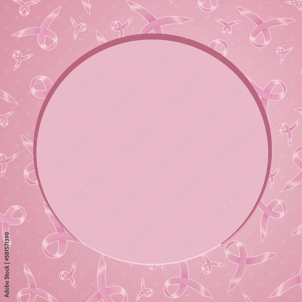 illustration of pink ribbon for breast cancer prevention