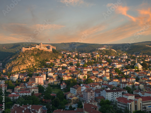 Kastamonu, Turkey. July 16, 2021. Sunrise view of Kastamonu city center. Historical and touristic Anatolian city.