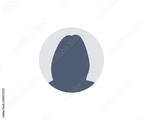 Default Woman Avatar Profile. User profile icon. Profile picture, portrait symbol. User member, People icon in flat style. Circle button with avatar photo silhouette vector design and illustration.
