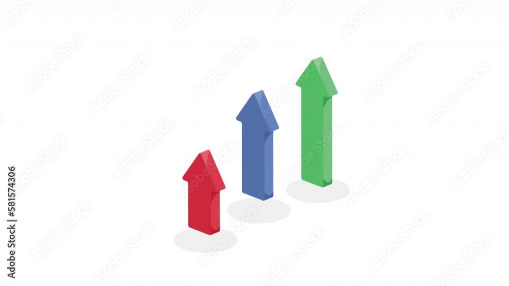 statistics arrows up infographic animation statistics arrows up infographic animation