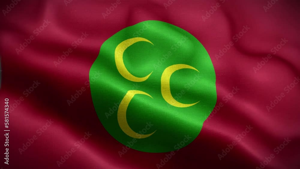 4K Textured Flag of Ottoman Empire Animation Stock Video Ottoman Flag