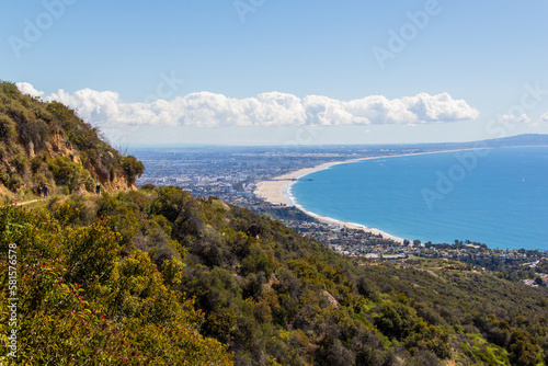 Hiking in Topanga, CA. Views of the Santa Monica Mountains, Santa Monica Bay, and the LA cityscape photo