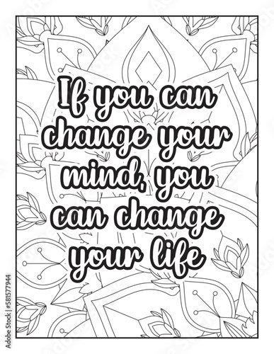  Affirmative quotes coloring page. Positive quotes coloring page. motivational quotes coloring pages design .inspirational words coloring book pages design. Motivational swear word. motivational