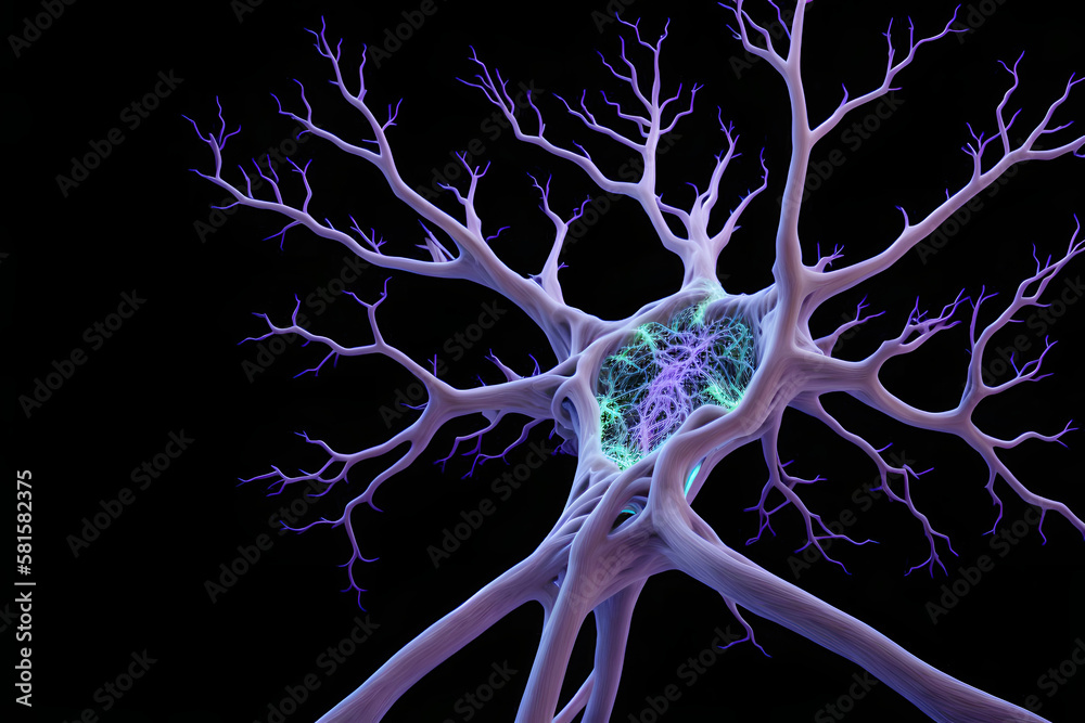 Image of the microscopic connections between neurons in the human brain ...