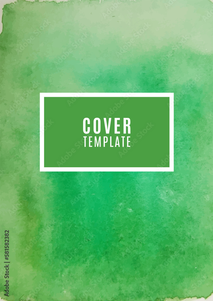 Abstract green watercolor template for your business