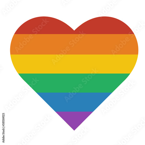 heart with rainbow lgbt