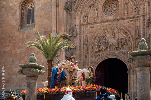 Palm Sunday procession in Salamanca, Spain. photo