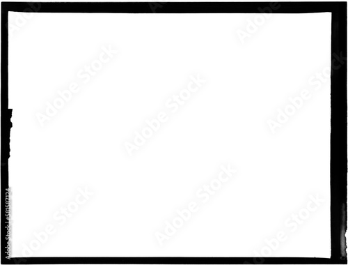 Photo film frame of an old middle format camera with transparent background (png image).	