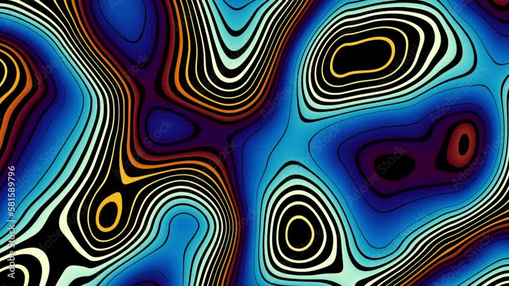 Abstract looping 4k video. Seamless abstract wavy psychedelic background for loop playback. Moving wavy surface. Abstract looping 4k video. Seamless abstract wavy psychedelic background for loop playback. Moving wavy surface.