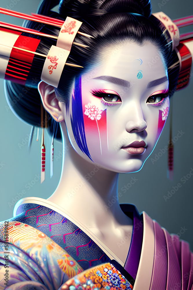 Fototapeta premium portrait of a woman with makeup