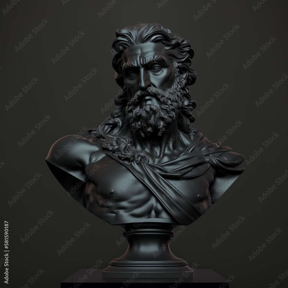Realistic matte statue of ancient greek gods, generative AI Realistic matte statue of ancient greek gods, generative AI