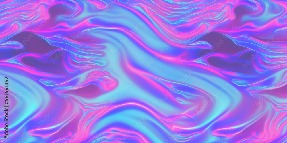 Obraz premium holographic liquid background with waves