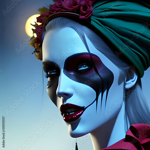 portrait of a woman in a mask