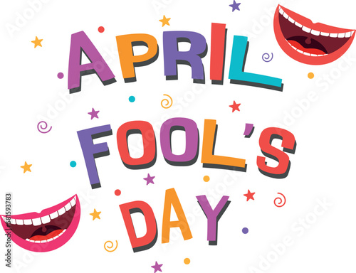 Flat style vector design for April Fool's Day 1 April.