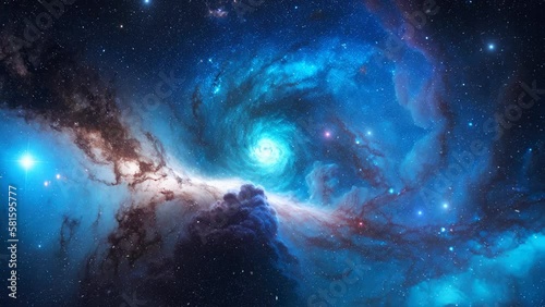 Amazing nebula in space, 4K animation