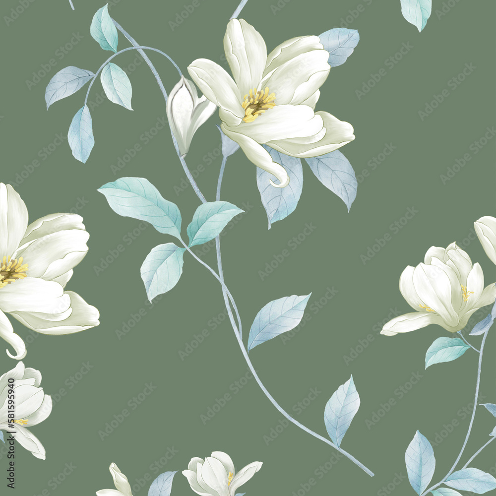 Watercolor flowers, leaves, fruits and vegetables Watercolor flowers, leaves, fruits and vegetables