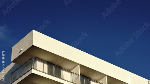 building facade cornice against the sky