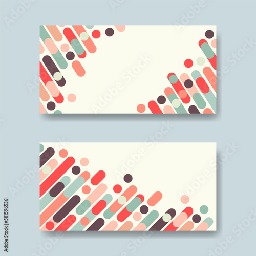 Set of geometric backgrounds. Abstract vector illustration from colored diagonal lines