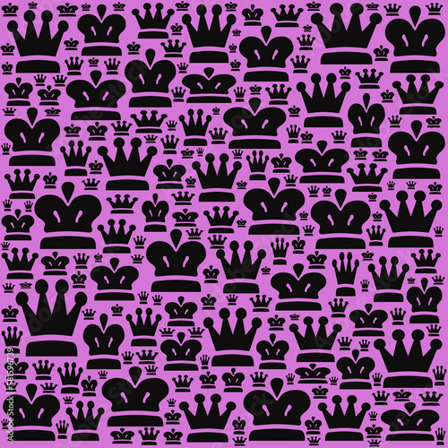 seamless coronation pattern with crowns
