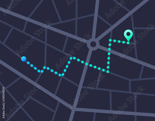 GPS navigation route