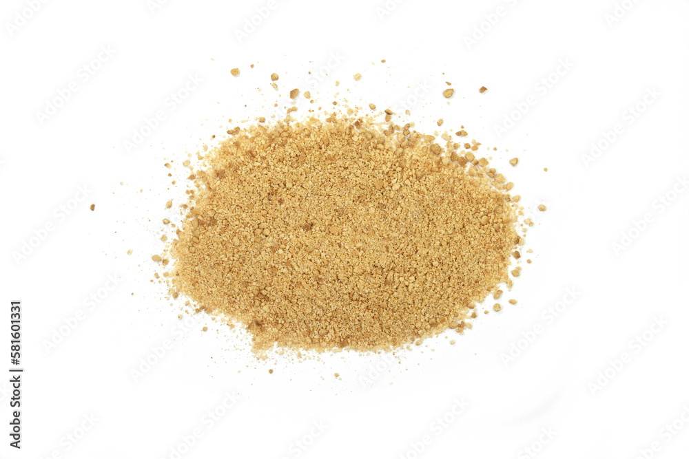 Ground biscuits isolated on white background. Ground biscuits isolated on white background.