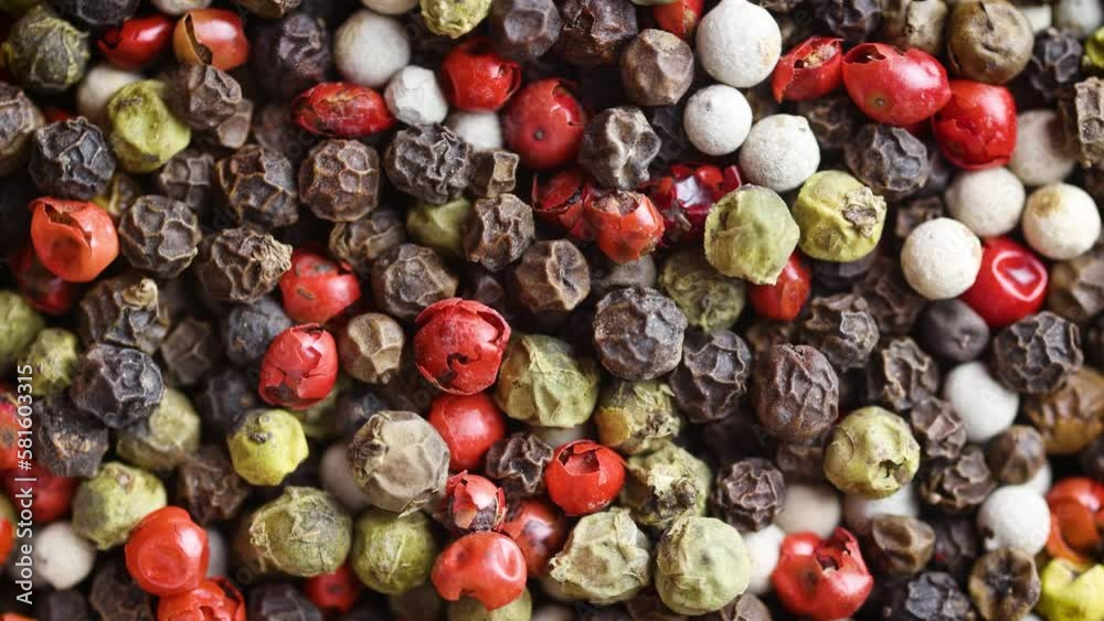 black red white green and allspice mix peppercorn background black red white green and allspice mix peppercorn background