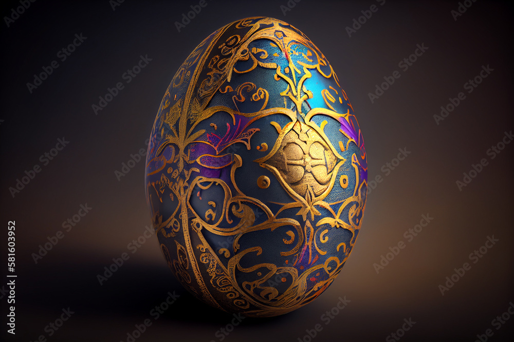 Beautiful Easter egg designed crafted painted. Easter concept Beautiful Easter egg designed crafted painted. Easter concept
