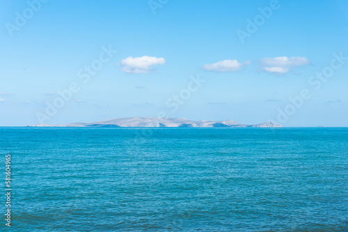 Famous Dragon Island or otherwise Dia Island just six nautical miles of the coast of Heraklion, Crete Greece