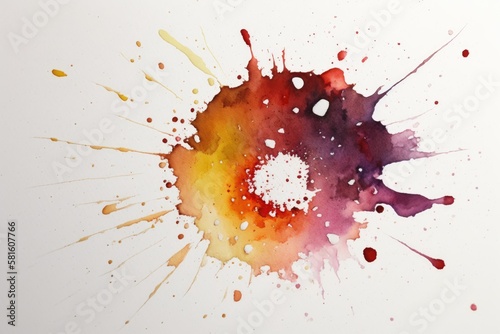 Watercolor paint stain - Generative AI illustration