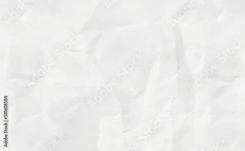 Crumpled paper texture vector background. White wrinkled sheet EPS10