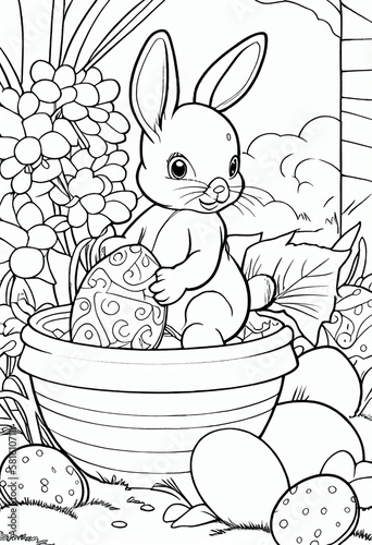 Easter Coloring Book Page