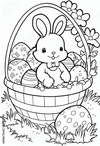 Easter Coloring Book Page