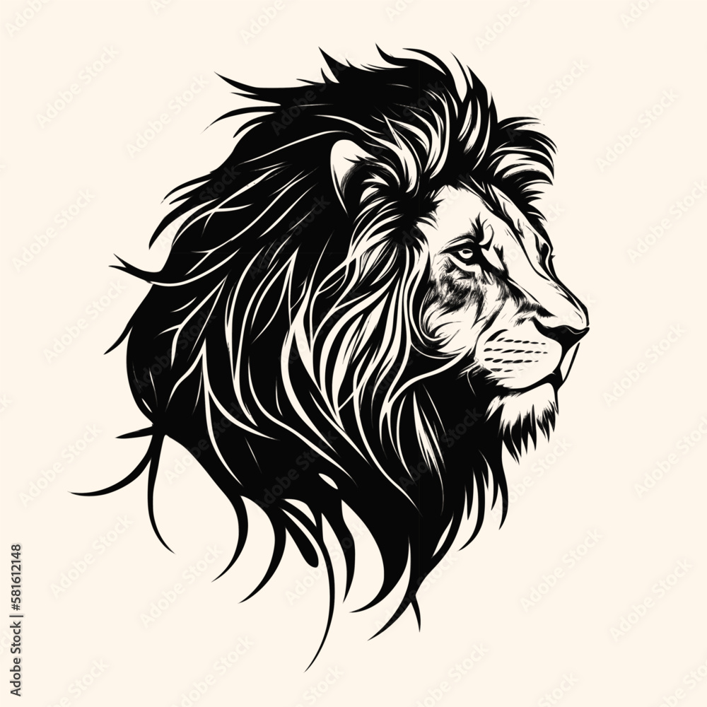Lion Head Logo Icon Vector Illustration Lion Head Logo Icon Vector Illustration