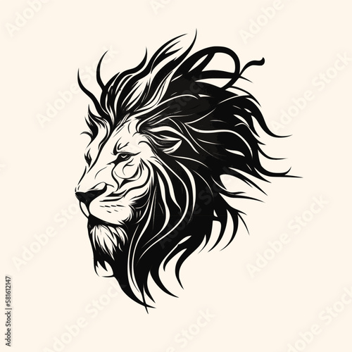 Lion Head Logo Icon Vector Illustration