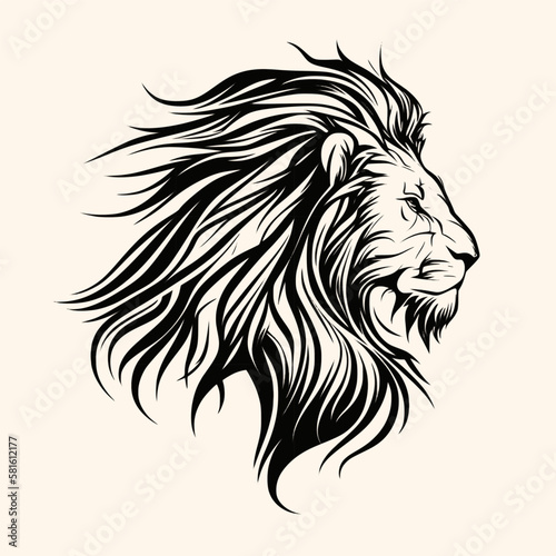 Lion Head Logo Icon Vector Illustration