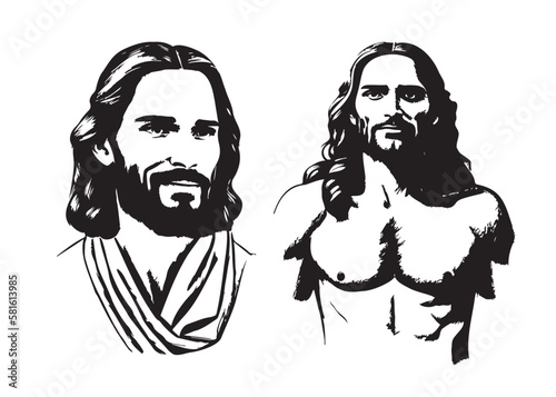Jesus Torso Tattoos, Jesus Designs, Jesus Head Vectors