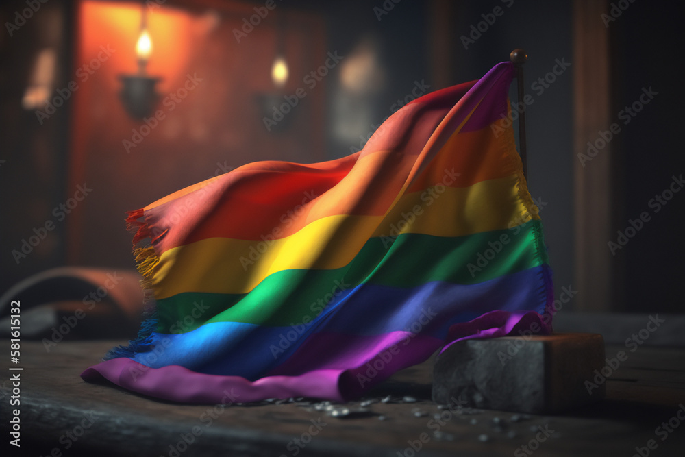 The rainbow flag as an expression of love and resistance in a render ...