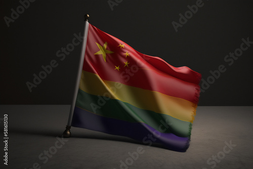 The rainbow flag and its significance in the fight for equality in a render photo