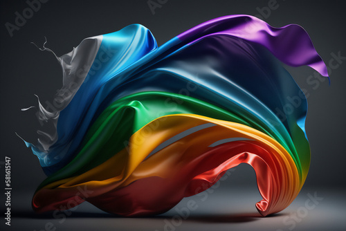 The importance of the six colors on the LGBTQ+ flag as an illustration photo