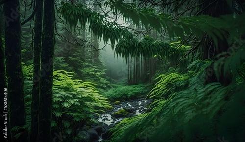 Rain in the forest